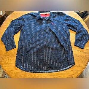 Men’s Rocawear XXL All Over Print Black Long Sleeve Shirt